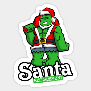 Green Santa Replacement Sticker